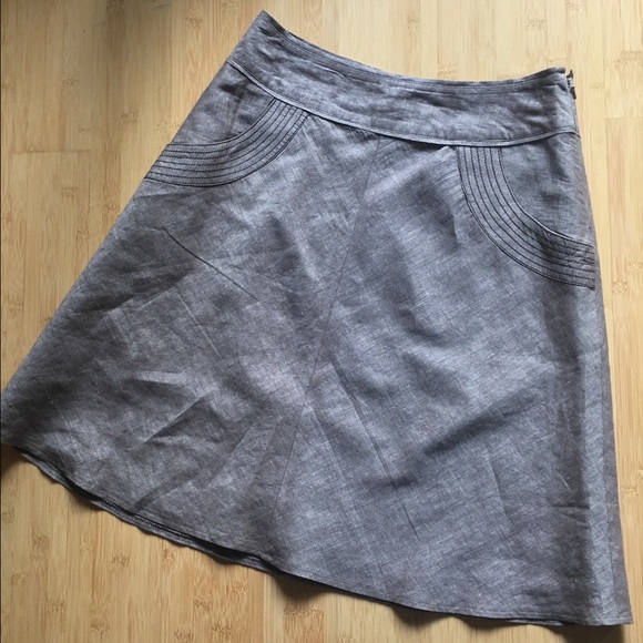 Willi smith linen/cotton blend flare skirt - 4 - Picture 1 of 4
